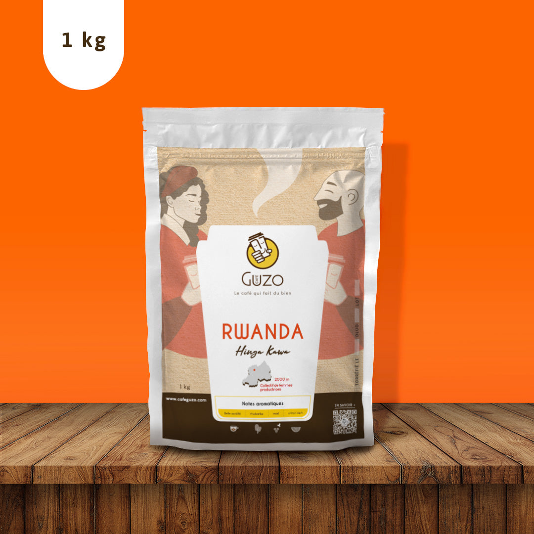 Vue sachet Hinga Kawa - Rwanda 1kg