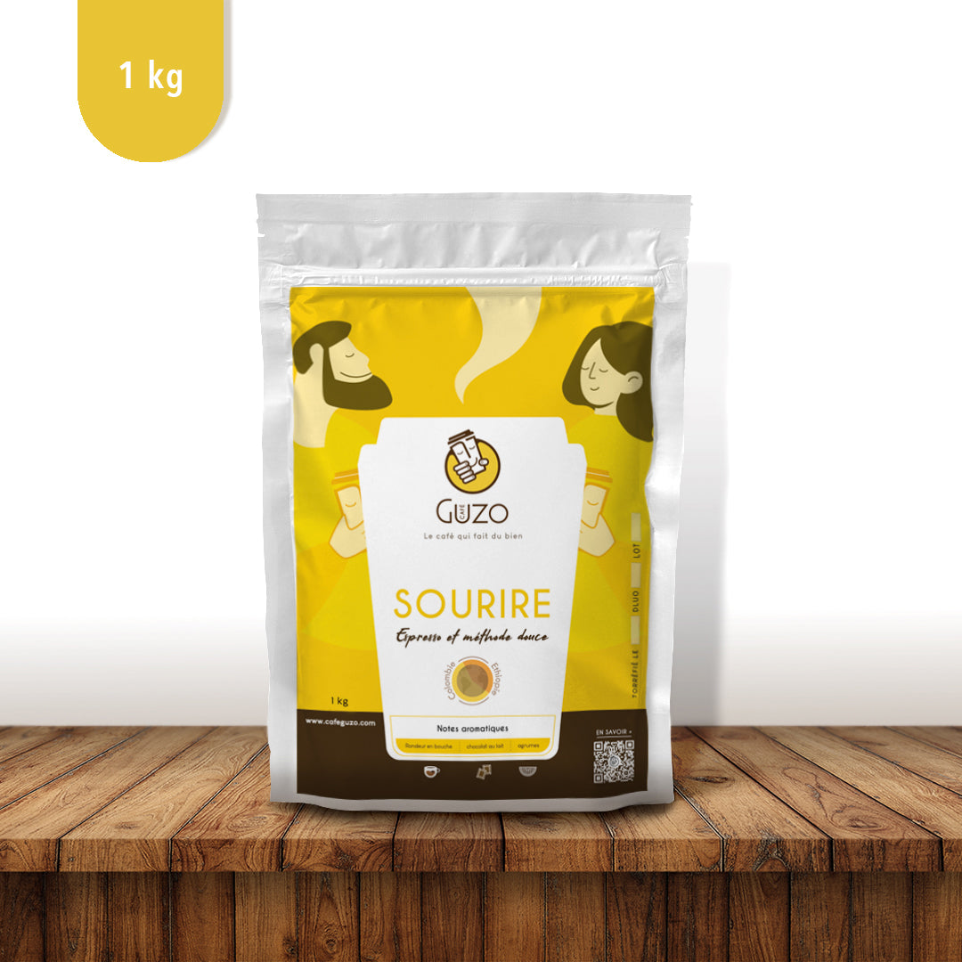 Sachet de café d'assemblage Sourire 1kg